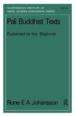 Pali Buddhism Texts Nims14 - Rune E A Johansson - cover