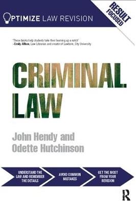 Optimize Criminal Law - John Hendy,Odette Hutchinson - cover