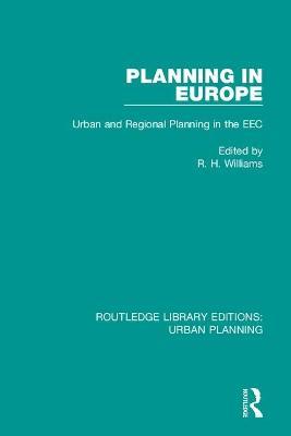 Planning in Europe: Urban and Regional Planning in the EEC - cover