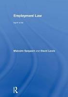 Employment Law: Eighth edition - Malcolm Sargeant,David Lewis - cover