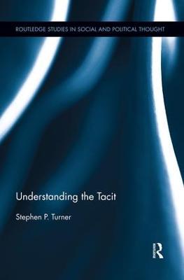 Understanding the Tacit - Stephen P. Turner - cover