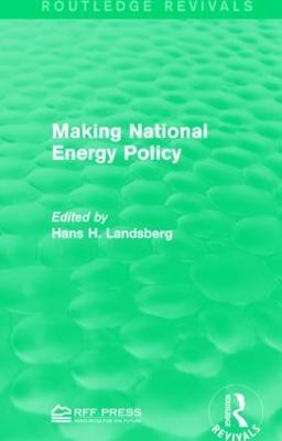 Making National Energy Policy - cover