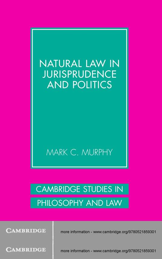 Natural Law in Jurisprudence and Politics