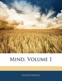 Mind, Volume 1 - Anonymous - cover