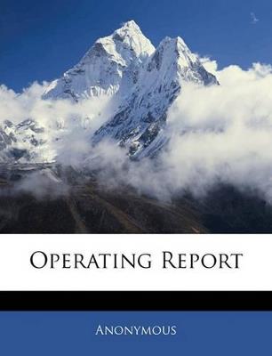 Operating Report - Anonymous - cover