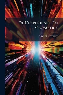 De L'experience En Geometrie - Charles De Freycinet - cover