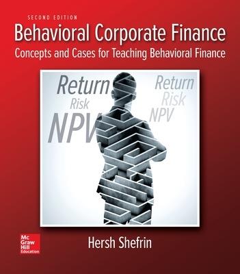 Behavioral Corporate Finance - Hersh Shefrin - cover