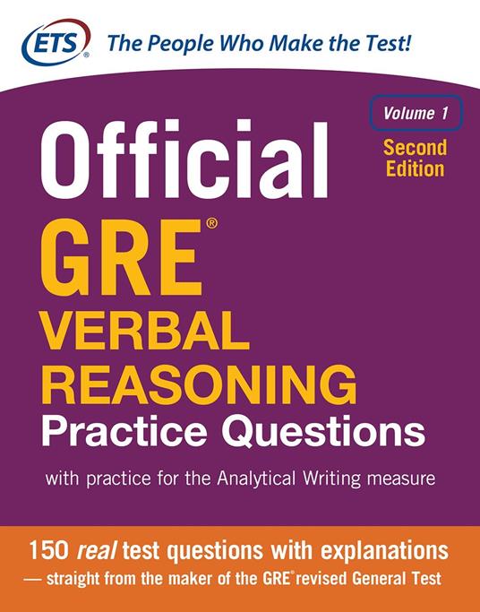 Official GRE Verbal Reasoning Practice Questions, Second Edition