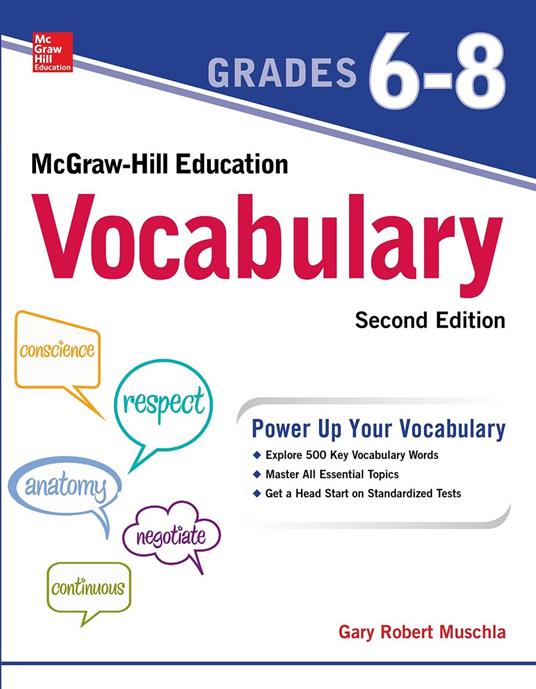 McGraw-Hill Education Mastering Vocabulary Grades 6-8, Second Edition