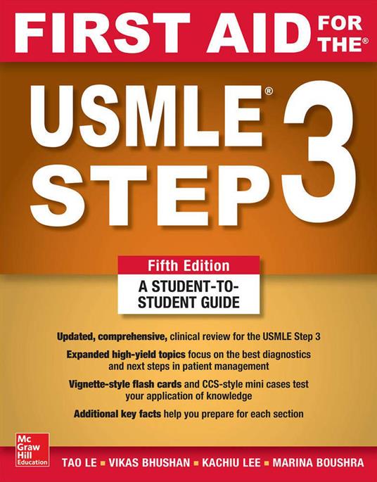 First Aid for the USMLE Step 3, Fifth Edition - Tao Le,Vikas Bhushan - cover