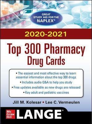 McGraw-Hill's 2020/2021 Top 300 Pharmacy Drug Cards - Jill Kolesar,Lee C. Vermeulen - cover