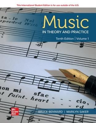 ISE Music in Theory and Practice Volume 1 - Bruce Benward,Marilyn Saker - cover