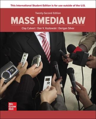 Mass Media Law ISE - Don Pember,Clay Calvert - cover