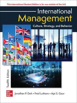 International Management: Culture Strategy and Behavior ISE - Fred Luthans,Jonathan Doh - cover