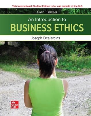 An Introduction to Business Ethics ISE - Joseph DesJardins - cover