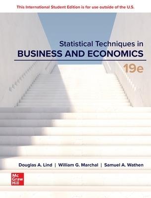Statistical Techniques in Business and Economics ISE - Douglas Lind,William Marchal,Samuel Wathen - cover
