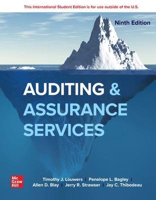 Auditing & Assurance Services ISE - Timothy Louwers,Penelope Bagley,Allen Blay - cover