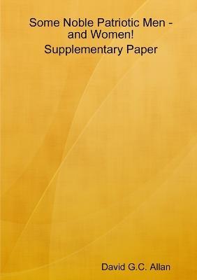 Supplement to Noble and Patriotic - David Allan - cover