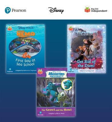 Pearson Bug Club Disney Reception Pack A, including decodable phonics readers for phases 1 to 3; Finding Nemo: First Day at Sea School, Frozen 2: Get Rid of the Dam! and Monsters, Inc: The Growl and the Howl - Katherine Shepherd - cover