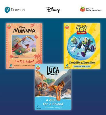 Pearson Bug Club Disney Year 1 Pack B, including decodable phonics readers for phase 5: Moana: The Kite Festival, Toy Story: Buzz's Trip to Planet Zurg, Luca: A Gift for a Friend - Sarah Loader - cover