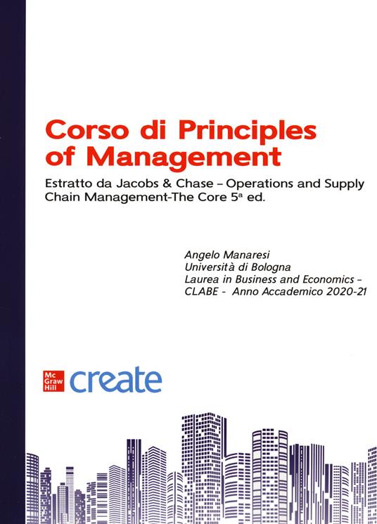 Corso di principles of management - copertina