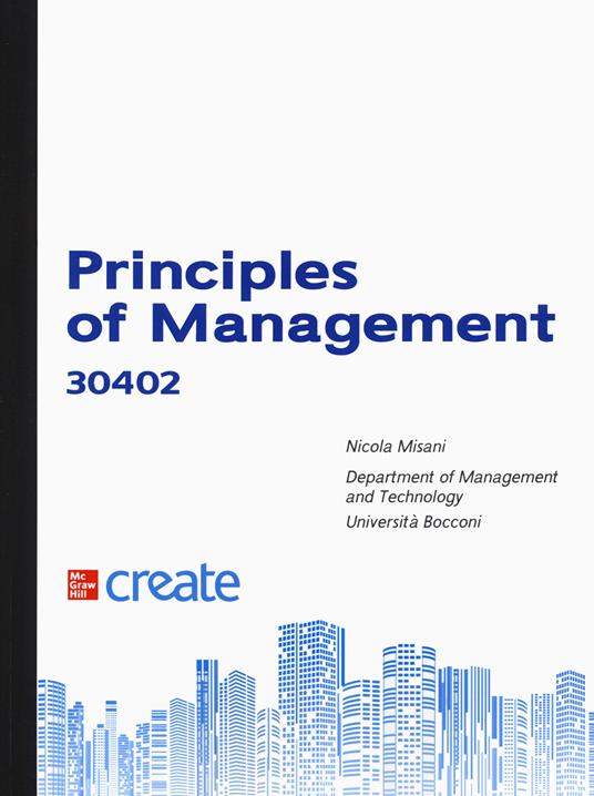 Corso di principles of management - copertina