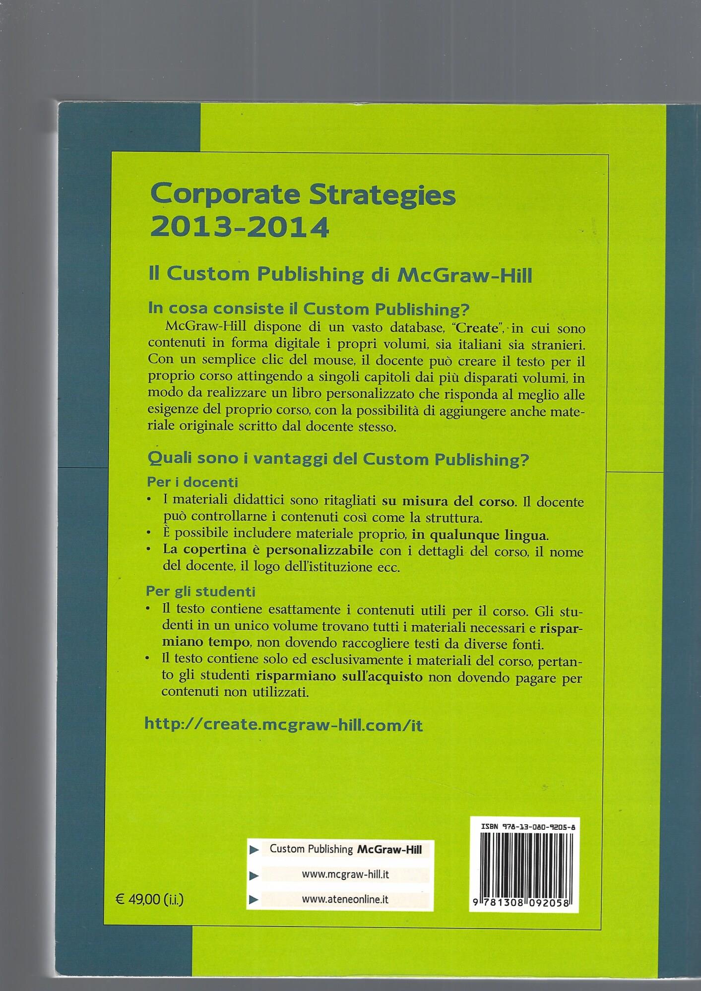 Corporate strategies 2013-2014