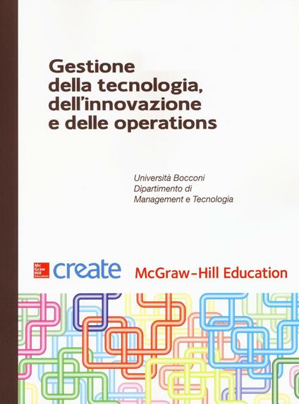 Gestione della tecnologia, dell'innovazione e delle operations - copertina