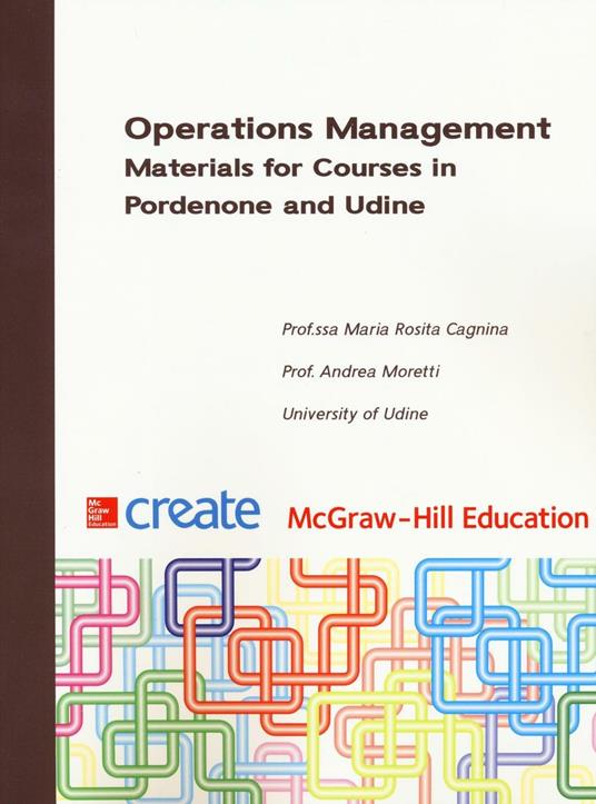 Operation management. Materials for courses in Pordenone and Udine - copertina