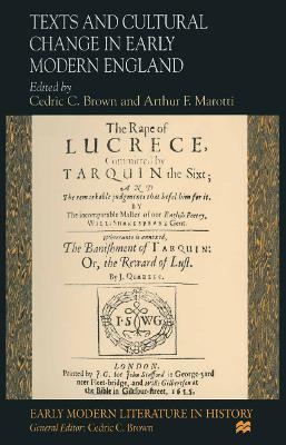 Texts and Cultural Change in Early Modern England - cover