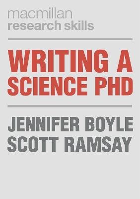 Writing a Science PhD - Jennifer Boyle,Scott Ramsay - cover