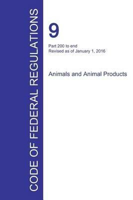 Code of Federal Regulations Title 9, Volume 2, January 1, 2016 - cover