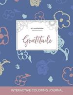 Adult Coloring Journal: Gratitude (Pet Illustrations, Simple Flowers)