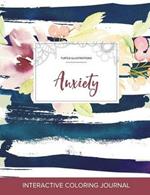 Adult Coloring Journal: Anxiety (Turtle Illustrations, Nautical Floral)