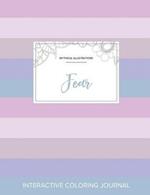 Adult Coloring Journal: Fear (Mythical Illustrations, Pastel Stripes)