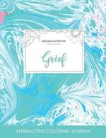Adult Coloring Journal: Grief (Mandala Illustrations, Turquoise Marble)