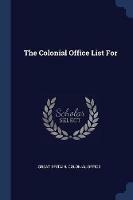 The Colonial Office List for - cover