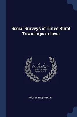 Social Surveys of Three Rural Townships in Iowa - Paul Skeels Pierce - cover