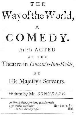 The Way of the World - William Congreve - cover