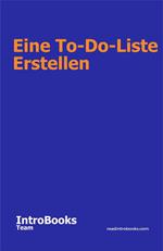 Eine To-Do-Liste erstellen