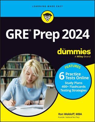GRE Prep 2024 For Dummies with Online Practice - Ron Woldoff - cover