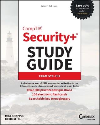 CompTIA Security+ Study Guide with over 500 Practice Test Questions: Exam SY0-701 - Mike Chapple,David Seidl - cover