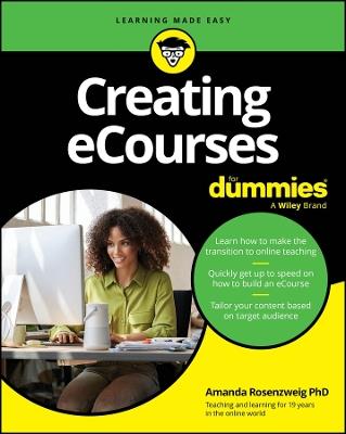 Creating eCourses For Dummies - Amanda Rosenzweig - cover