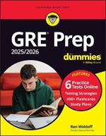 GRE Prep 2025/2026 For Dummies: Book + 6 Practice Tests + 400 Flashcards Online