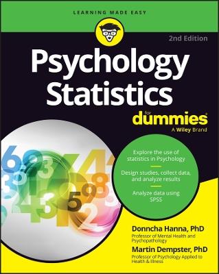 Psychology Statistics For Dummies - Donncha Hanna,Martin Dempster - cover