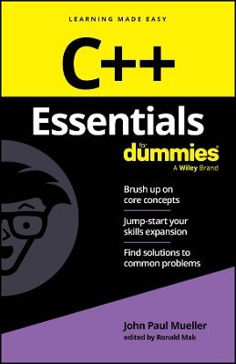 C++ Essentials For Dummies - John Paul Mueller - cover
