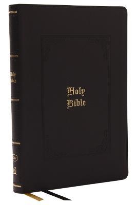KJV Bible, Giant Print Thinline Bible, Vintage Series, Leathersoft, Black, Red Letter, Thumb Indexed, Comfort Print: King James Version - Thomas Nelson - cover