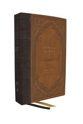 KJV Holy Bible: Giant Print Thinline, Brown Leathersoft, Red Letter, Comfort Print: King James Version (Vintage) - Thomas Nelson - cover