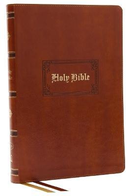 KJV Bible, Giant Print Thinline Bible, Vintage Series, Leathersoft, Tan, Red Letter, Comfort Print: King James Version - Thomas Nelson - cover