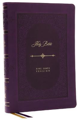 KJV Bible, Giant Print Thinline Bible, Vintage Series, Leathersoft, Purple, Red Letter, Comfort Print: King James Version - Thomas Nelson - cover